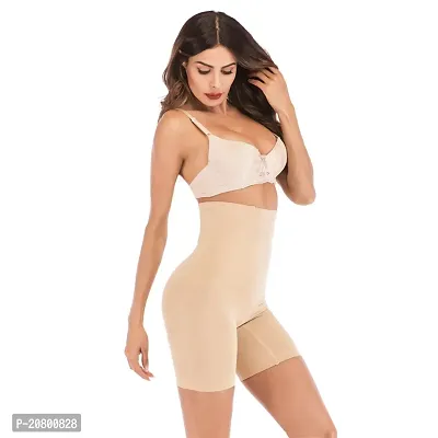 Womens Cotton Lycra Tummy Control 4-in-1 Blended High Waist Tummy and Thigh Shapewear-thumb2