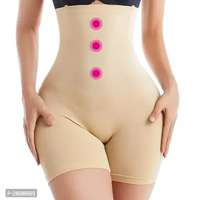 Womens Cotton Lycra Tummy Control 4-in-1 Blended High Waist Tummy and Thigh Shapewear-thumb0