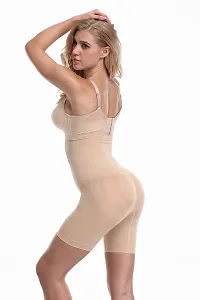 Womens Cotton Lycra Tummy Control 4-in-1 Blended High Waist Tummy and Thigh Shapewear-thumb1