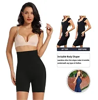 Womens Cotton Lycra Tummy Control 4-in-1 Blended High Waist Tummy and Thigh Shapewear-thumb1