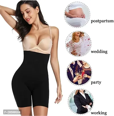 Womens Cotton Lycra Tummy Control 4-in-1 Blended High Waist Tummy and Thigh Shapewear