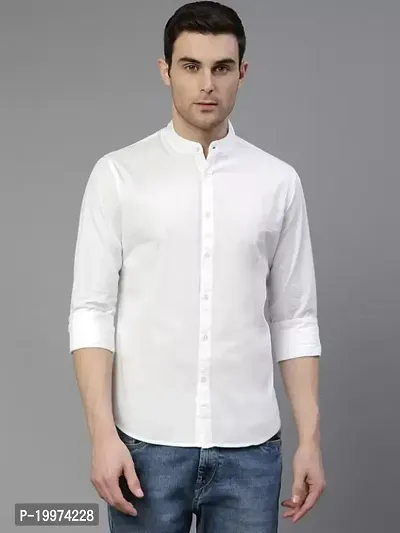 Mens Mandarin Collar Casual Shirts