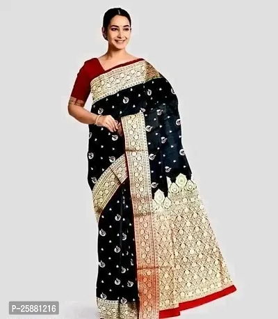 Classic Cotton Silk Saree with Blouse piece For Women