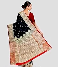 Classic Cotton Silk Saree with Blouse piece For Women-thumb1