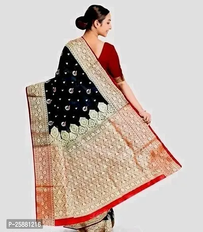 Classic Cotton Silk Saree with Blouse piece For Women-thumb2