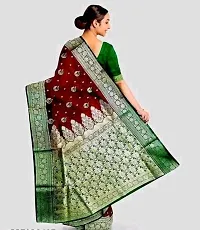 Classic Cotton Silk Saree with Blouse piece For Women-thumb1