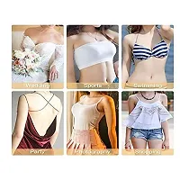 Trendy Look Bra Tape, Magic Double Sided Invisible Stickers Tape One-Off Body Clothing Bra Strip 18mm*80mm (White / 36Pcs) Multipal Use.-thumb4