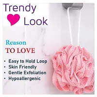 Trendy Look Premium Soft Foaming Shower Loofahs Round / Bath Scrub For Men  Women (BUY 2 GET 2 FREE, SIZE 60)-thumb3