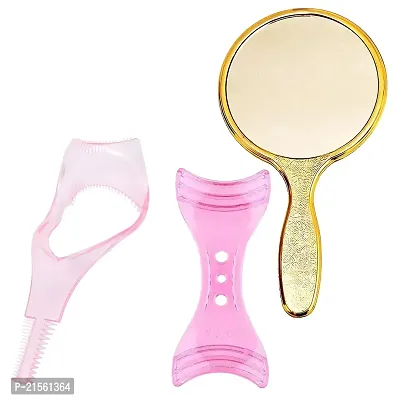 Trendy Look Mascara Applicator, Eye Liner Stencil  Hand Mirror worth Rs.145 free,free,free,free