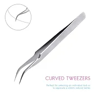 Trendy Look Curved Tweezer cum Eyelash Liner-thumb1