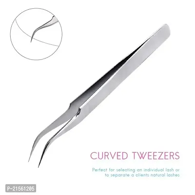 Trendy Look Curved Tweezer cum Eyelash Liner-thumb2