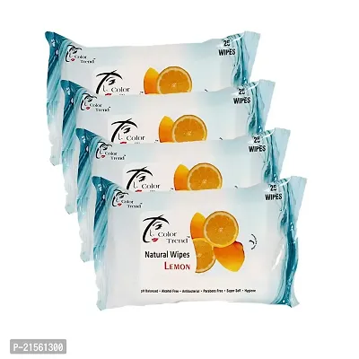 Color Trend Refreshing Wet Wipes (Lemon)