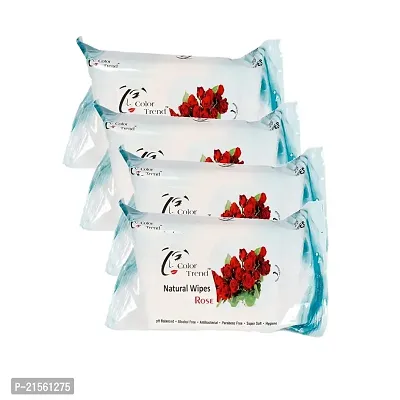 Color Trend Refreshing Wet Wipes (Rose)