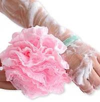 Trendy Look Premium Soft Foaming Shower Loofahs Round / Bath Scrub For Men  Women (BUY 2 GET 2 FREE, SIZE 60)-thumb1