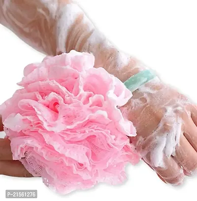 Trendy Look Premium Soft Foaming Shower Loofahs Round / Bath Scrub For Men  Women (BUY 2 GET 2 FREE, SIZE 60)-thumb2