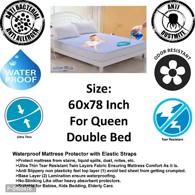 Waterproof Queen Bed Mattress Protector Cover 60x78 Inch-thumb0