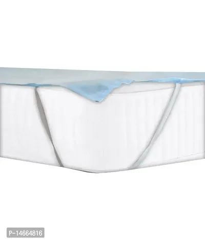 Rite Clique Waterproof Bedsheet Mattress Protector Sheet, Blue, 6x6.5 Feet, King Double Bed Size-thumb4
