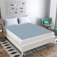 Rite Clique Waterproof Bedsheet Mattress Protector Sheet, Grey, 6x6.5 Feet, King Double Bed Size-thumb1