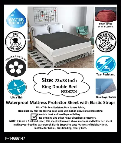 Rite Clique Waterproof Mattress Protector Sheet, 6x6.5 Feet, King Double Bed Size-thumb0