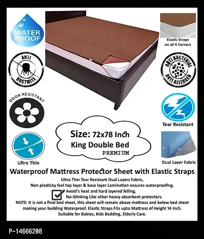 Rite Clique Waterproof Mattress Protector Sheet, 6x6.5 Feet, King Size Double Bed