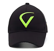 MRS Enterprises Cotton Adjustable Baseball Cap for Adult (Unisex) for Summer (Black) Best for Party,Sports and Casual Wear-thumb1