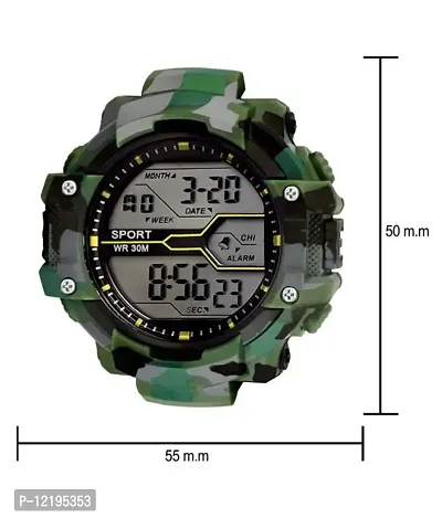 MRS Enterprises Military Green Army Digital Sport Black Dial Sports Men's and Boy's Watch-thumb4