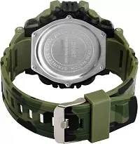 Green Army Multi-Function Alrm, Stop Watch Functionality Sports Watch Military Green Army Camouflage Sport Water&Shock Resistance Alarm Watch Wrist Digital Watch - for Boys-thumb2