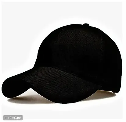 Unisex Cotton Baseball Cap (Pack of 2) (Cap_Black grey2_Black_Free Size)-thumb2