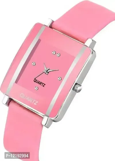 Pink Square Shape Simple and Professional Women Watch - for Girls Analog Watch - for Girls-thumb2