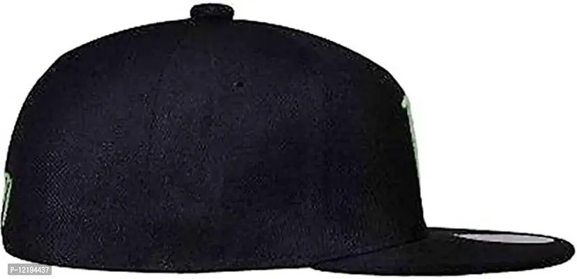 MRS Enterprises Fashionable Black Cotton Solid Cap for Men & Women Best for Hiphop & Baseball Cap NY-thumb3