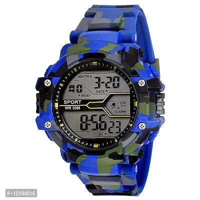 MRS Enterprises Digital Round Boy's Automatic Wrist Watch (Multicolored Dial, Multicolored Strap)