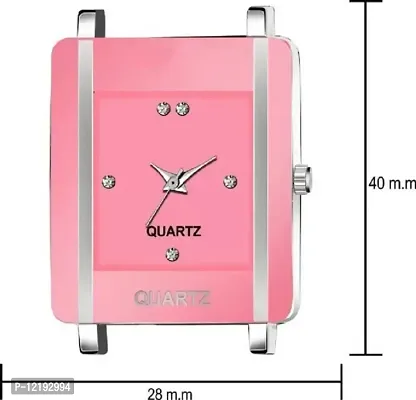 Pink Square Shape Simple and Professional Women Watch - for Girls Analog Watch - for Girls-thumb4