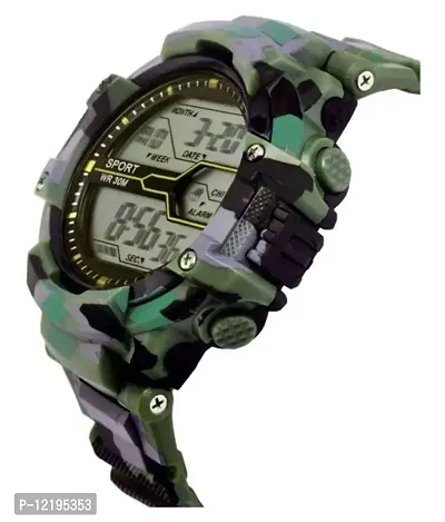 MRS Enterprises Military Green Army Digital Sport Black Dial Sports Men's and Boy's Watch-thumb3