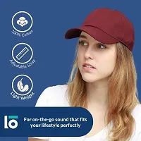 lowercase Unisex Cotton Cap (L-CAP-BASEBALL_Maroon_Free Size)-thumb3