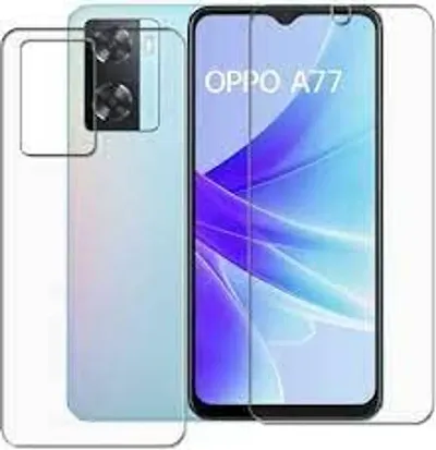VIZIO 9H Hardness 11D Unbreakable Tempered Glass/Matte Screen Guard/Protector Designed for OPPO A77s (Front & Back)