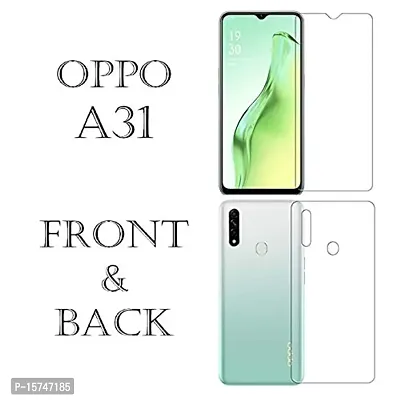 Vizio 9H Unbreakable Screen Protector/Guard/Tempered Glass Edge to edge full coverage Designed Oppo A31 front and back-thumb2
