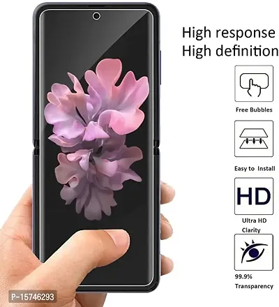 Vizio 9H Hardness 11D Unbreakable Tempered Glass/Matte Screen Guard/Protector Designed for Samsung Galaxy Z Flips 3 (Pack of 3)-thumb2