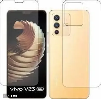 VIZIO 9H Hardness 11D Unbreakable Tempered Glass/Matte Screen Guard/Protector designed for Realme V23 (Front  Back)-thumb0