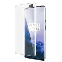 vizio oneplus 7 pro 9h hardness unbreakable tempered glass/screen protector/guard edge to edge full screen coverage transparent;Black-thumb2