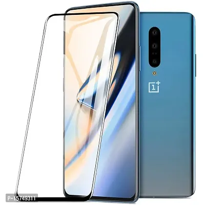 vizio oneplus 7 pro 9h hardness unbreakable tempered glass/screen protector/guard edge to edge full screen coverage transparent;Black-thumb2