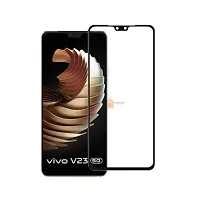 VIZIO 9H Hardness 11D Unbreakable Tempered Glass/Matte Screen Guard/Protector designed for Realme V23 (Front  Back)-thumb1