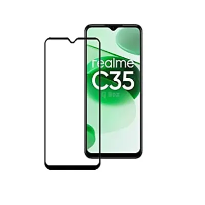 VIZIO 9H HARDNESS 11D UNBREAKABLE REALME C35 TEMPERED GLASS