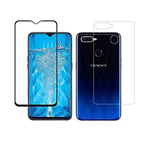 VIZIO 9H Hardness 11D Unbreakable Tempered Glass/Matte Screen Guard/Protector Designed for OPPO F9 Pro (Front & Back)