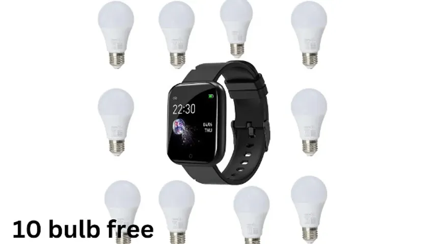 Stylish Unisex Smart Watch, Pack Of 1- Assorted With 10 Bulb Free