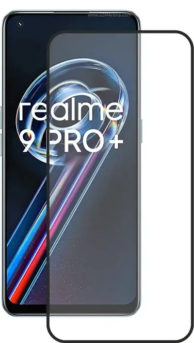 CELZO Full Screen Curved Edge -Edge Protection 9H Tempered Glass Screenguard for Realme 9 Pro Plus (5G) - {Black}