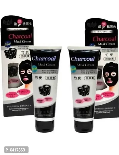 Charcoal Blackhead Mask Deep Cleansing, Purifying, Removes Excess Dirt and Oil Face Mask Blackhead Remover For Women and Men (Set of 2)