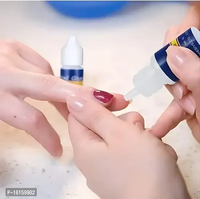 LAMANSH® Artificial Nails Set With Glue Acrylic fake / False Nails Set –  Lamansh