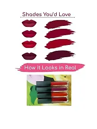 Kisy Red Edition Mini Matte waterproof lipsticks  Smudge Proof Combo-thumb2