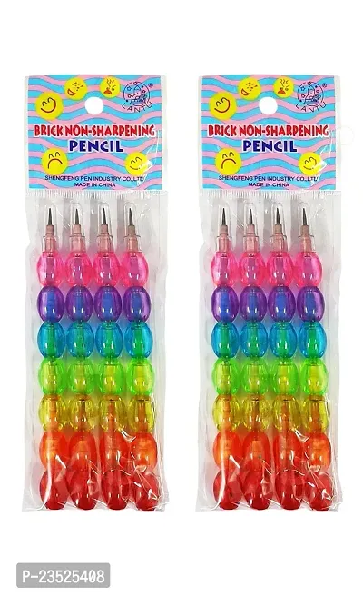 Kisy Non Sharpening Pencil For Kids Boys  Girls Pack of 8 Combo-thumb0