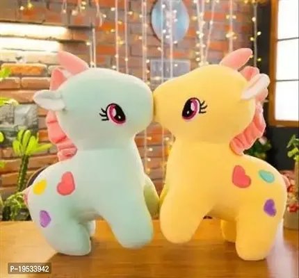 Bakku Toys 25 CM 2 pic unicorn girls And Kids gift item Essential Kids Stuffed Toys SET Of 2 UNICORN-thumb0